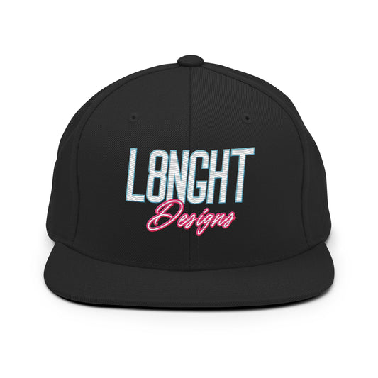 L8NGHT Designs retro 3D logo Snapback Hat