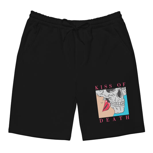 Kiss of Death pop art Men's fleece shorts