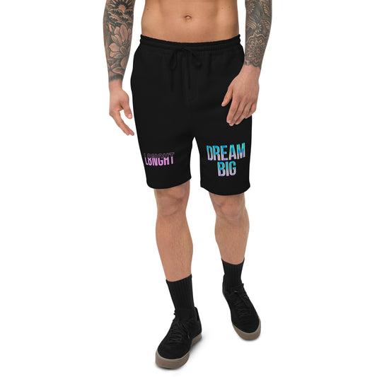 DREAM BIG hologram Men's fleece shorts