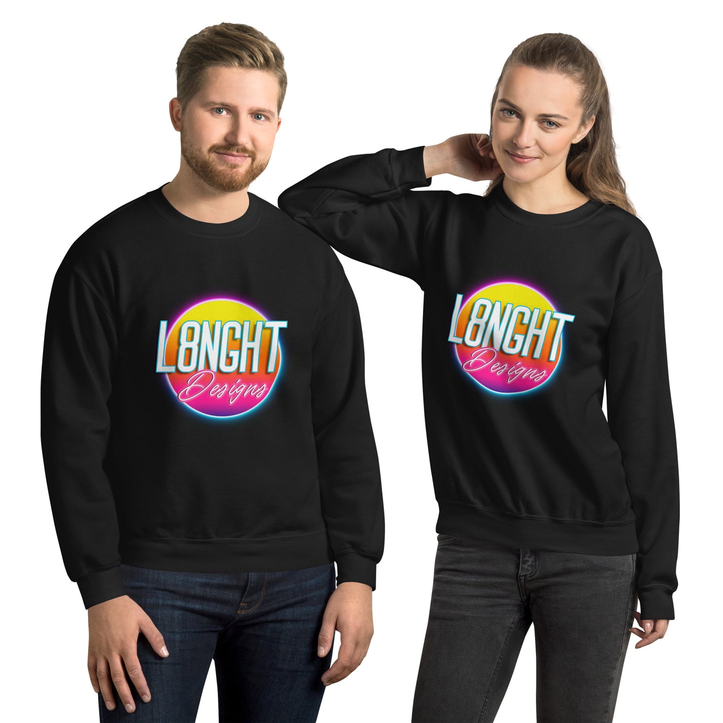 L8NGHT 3D neon logo Unisex Sweatshirt