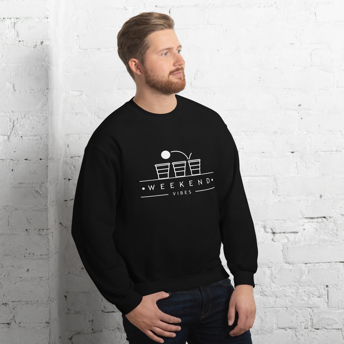 Weekend Vibes Beer Pong Unisex Sweatshirt