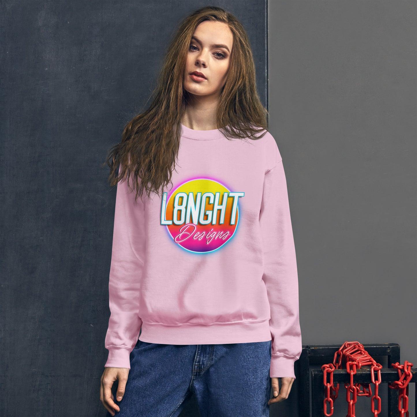 L8NGHT 3D neon logo Unisex Sweatshirt