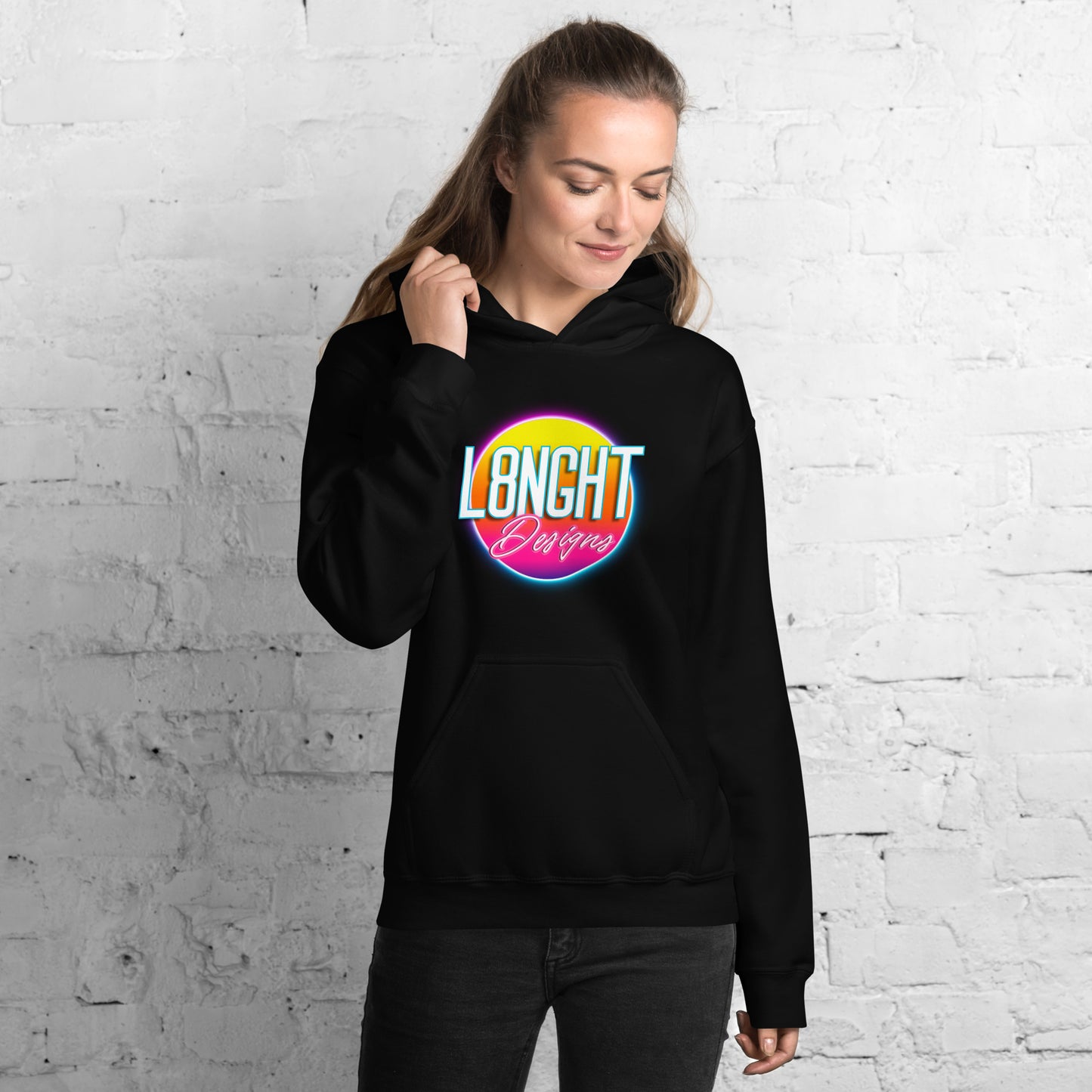 L8NGHT 3D neon logo Unisex Hoodie