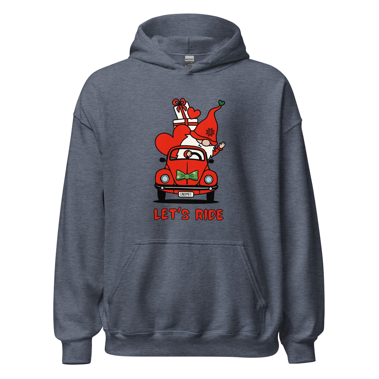 Christmas Gnome Let's Ride! Unisex Hoodie