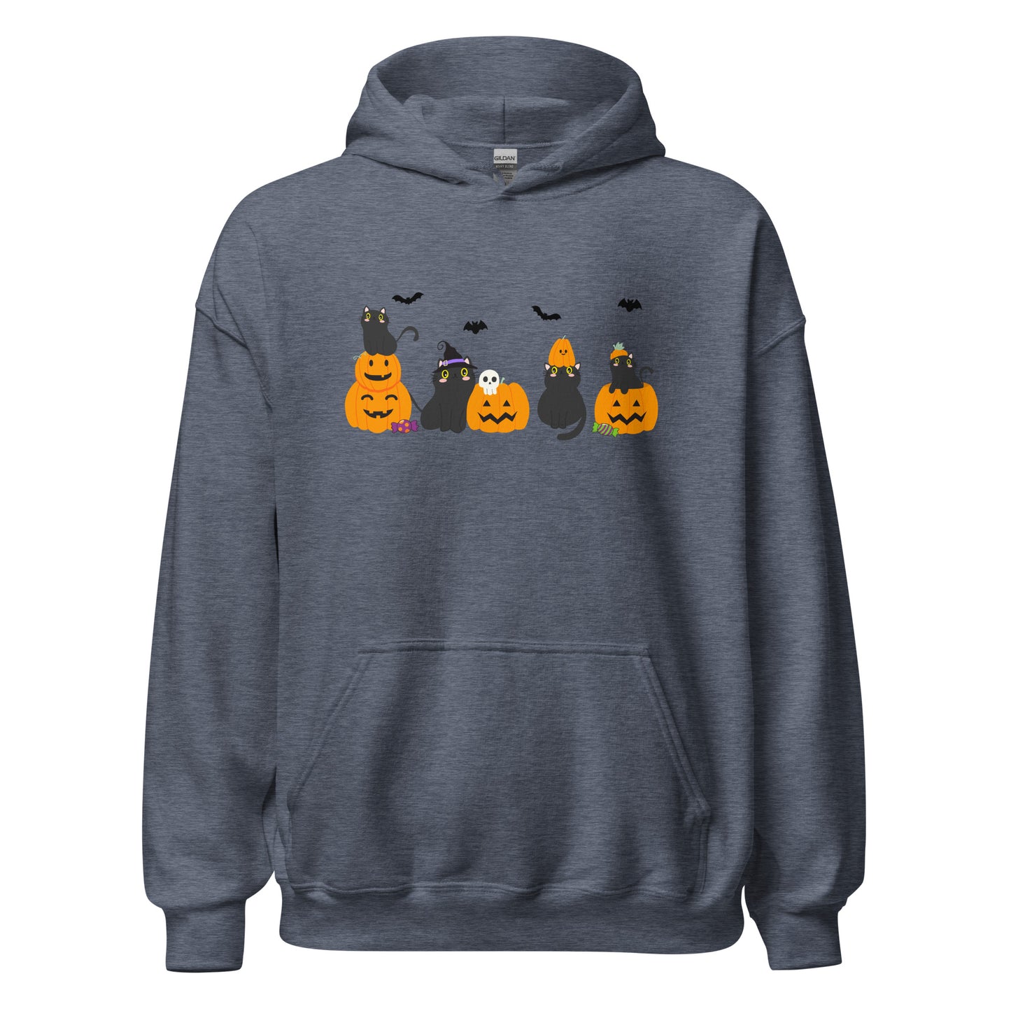 Halloween Pumpkin Cats Unisex Hoodie