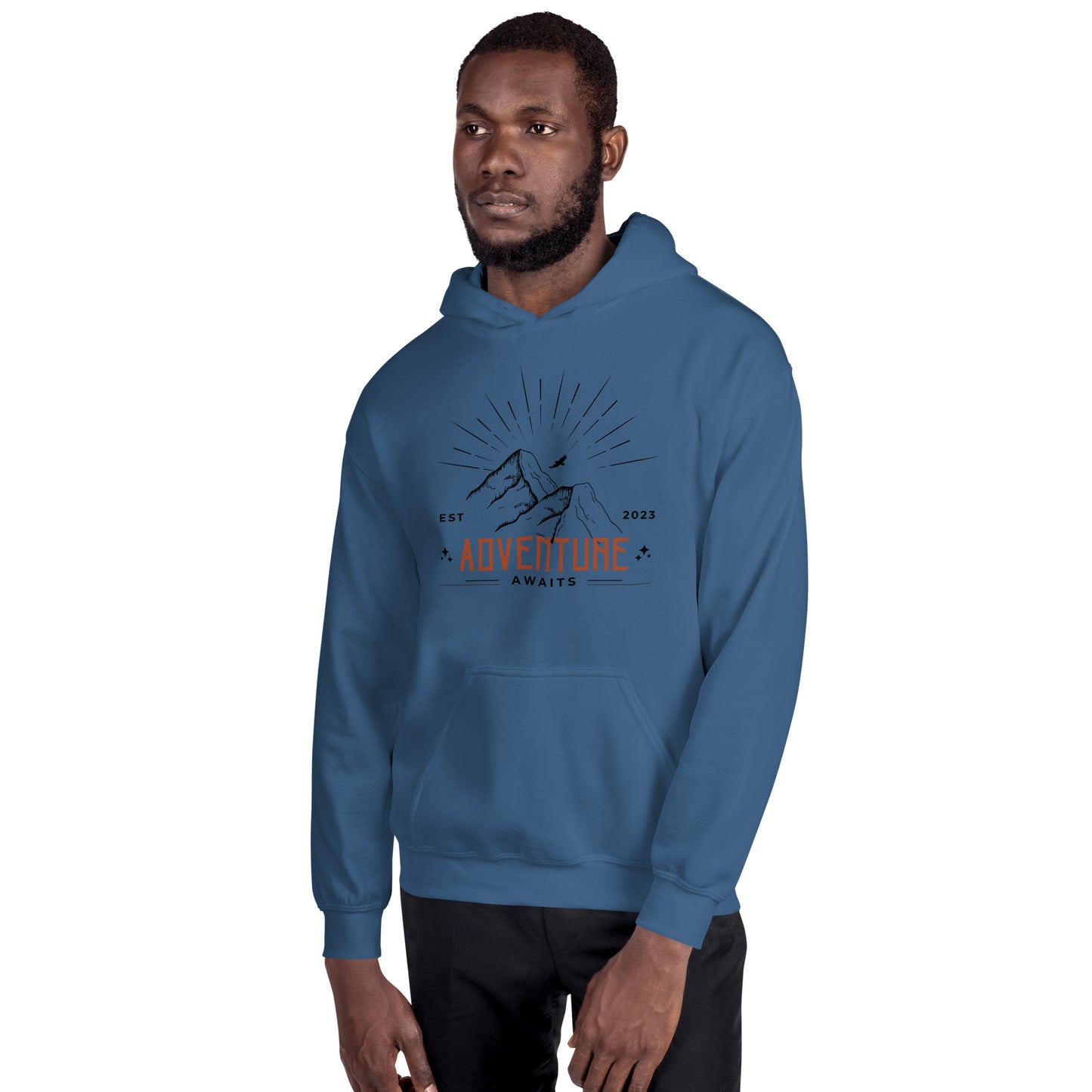 Adventure Awaits Mountain Tops Unisex Hoodie