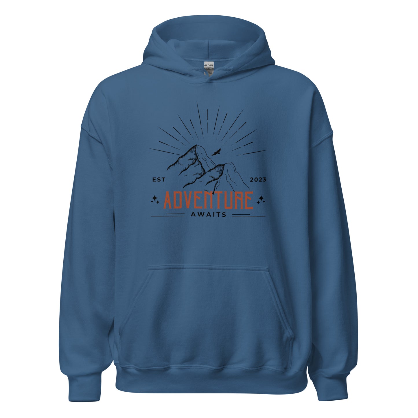 Adventure Awaits Mountain Tops Unisex Hoodie