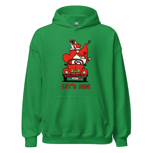 Christmas Gnome Let's Ride! Unisex Hoodie