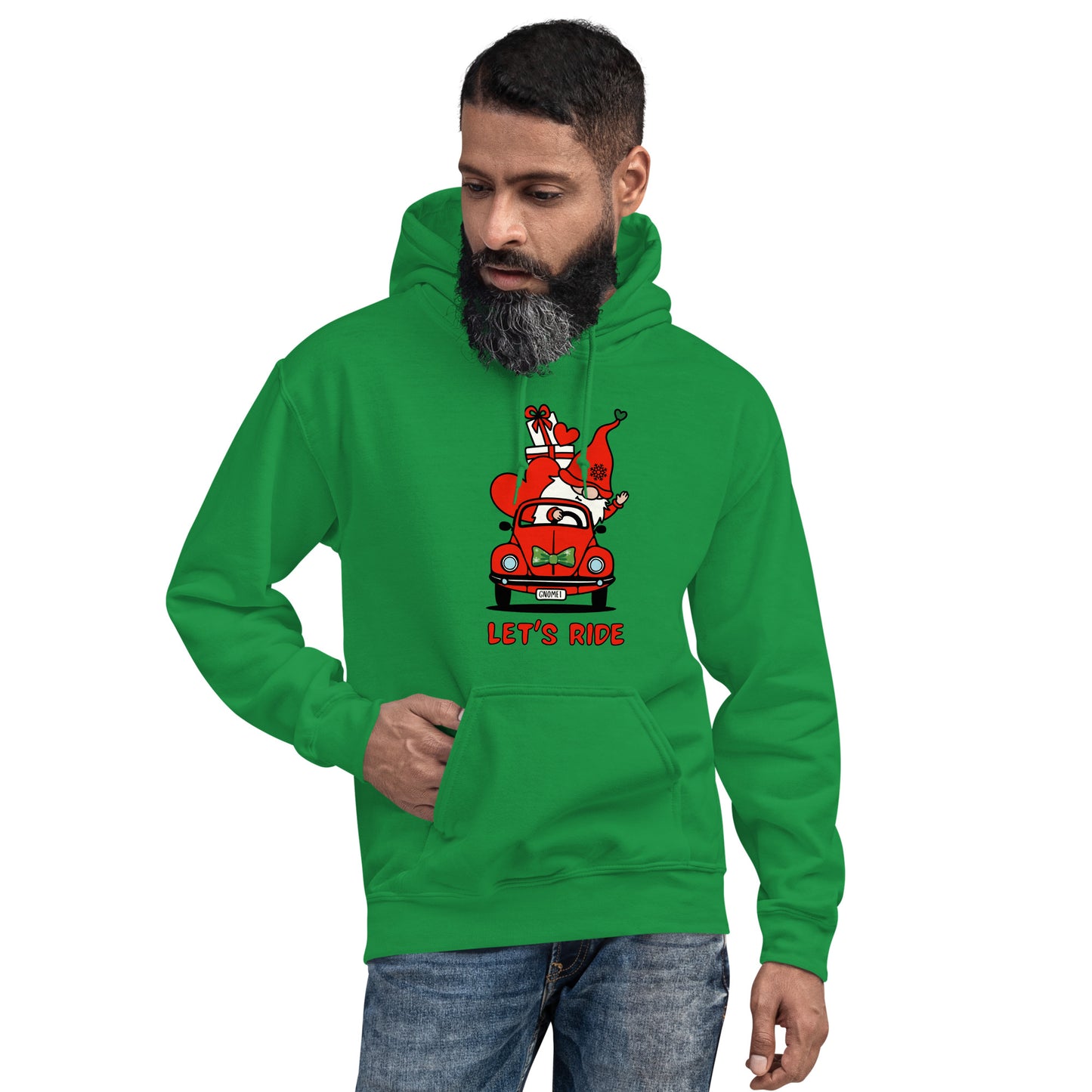 Christmas Gnome Let's Ride! Unisex Hoodie