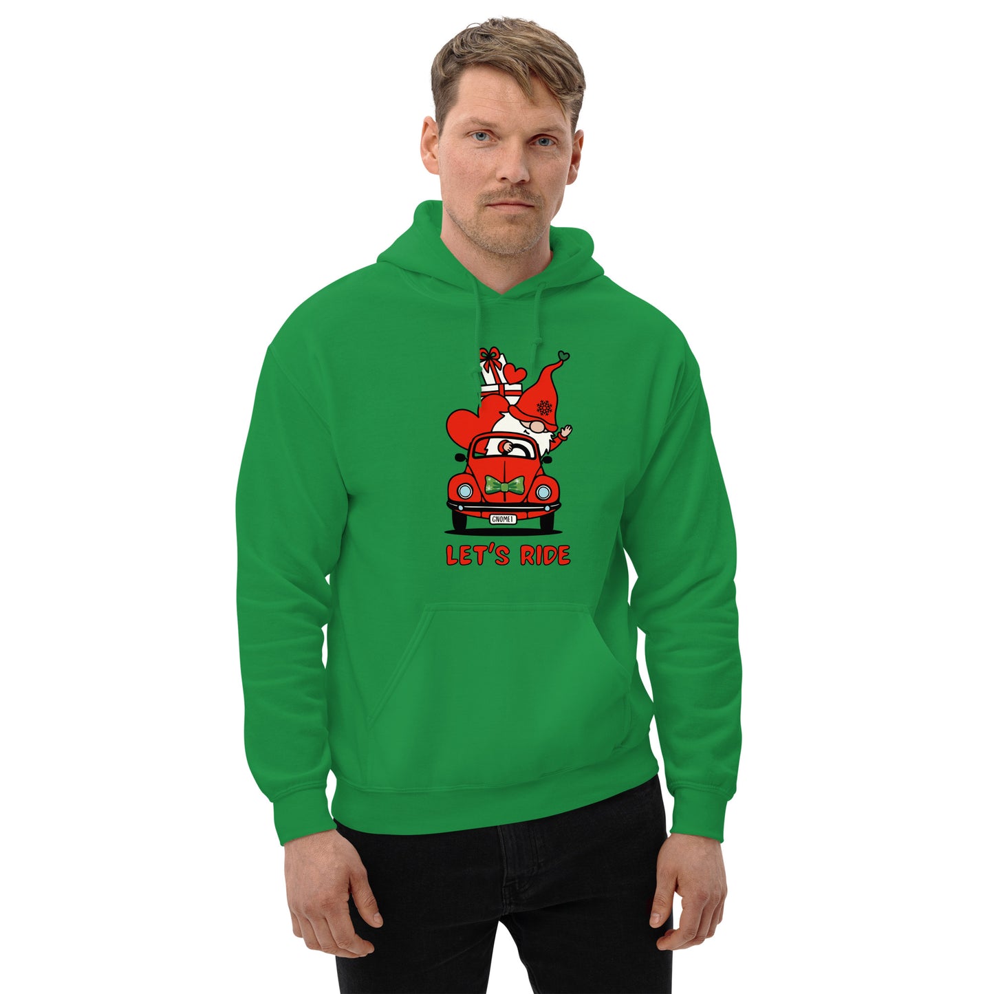 Christmas Gnome Let's Ride! Unisex Hoodie