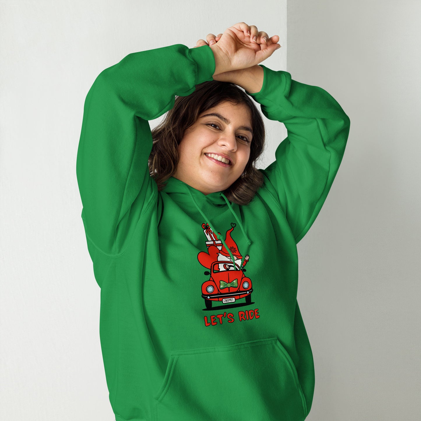 Christmas Gnome Let's Ride! Unisex Hoodie