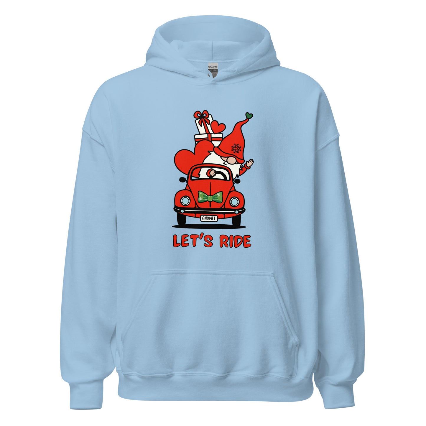 Christmas Gnome Let's Ride! Unisex Hoodie