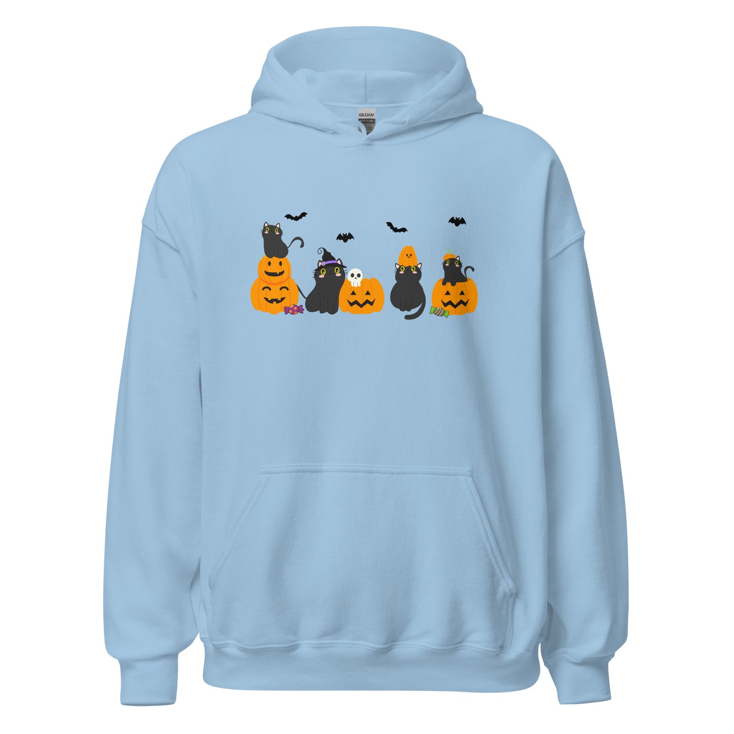 Halloween Pumpkin Cats Unisex Hoodie