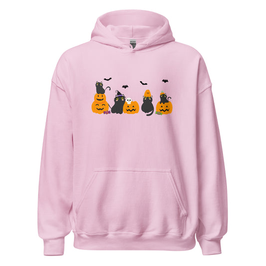 Halloween Pumpkin Cats Unisex Hoodie