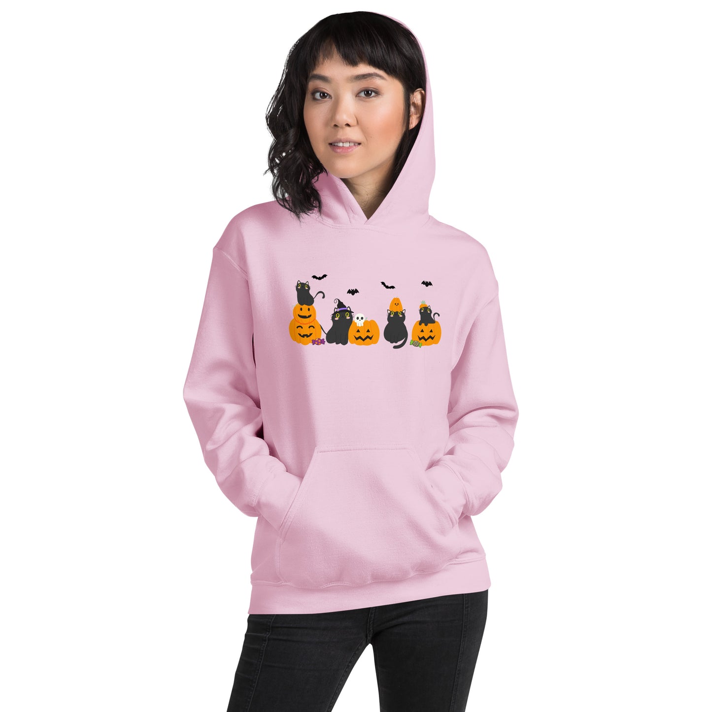 Halloween Pumpkin Cats Unisex Hoodie