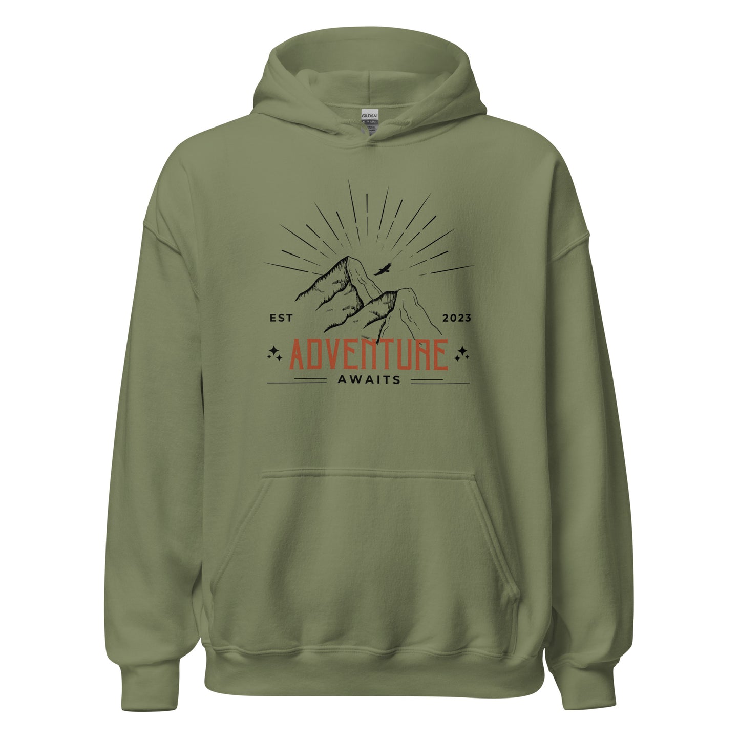 Adventure Awaits Mountain Tops Unisex Hoodie