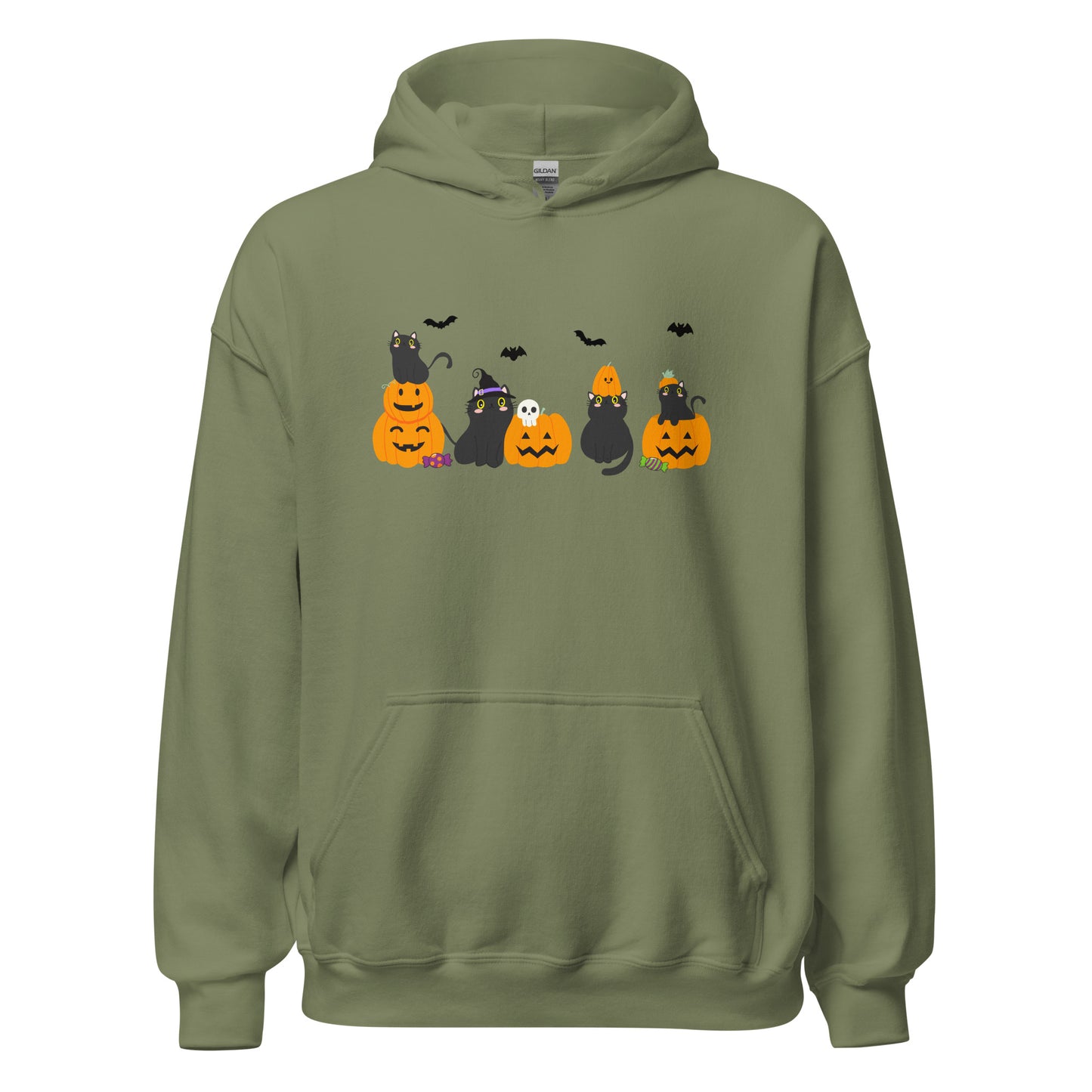 Halloween Pumpkin Cats Unisex Hoodie