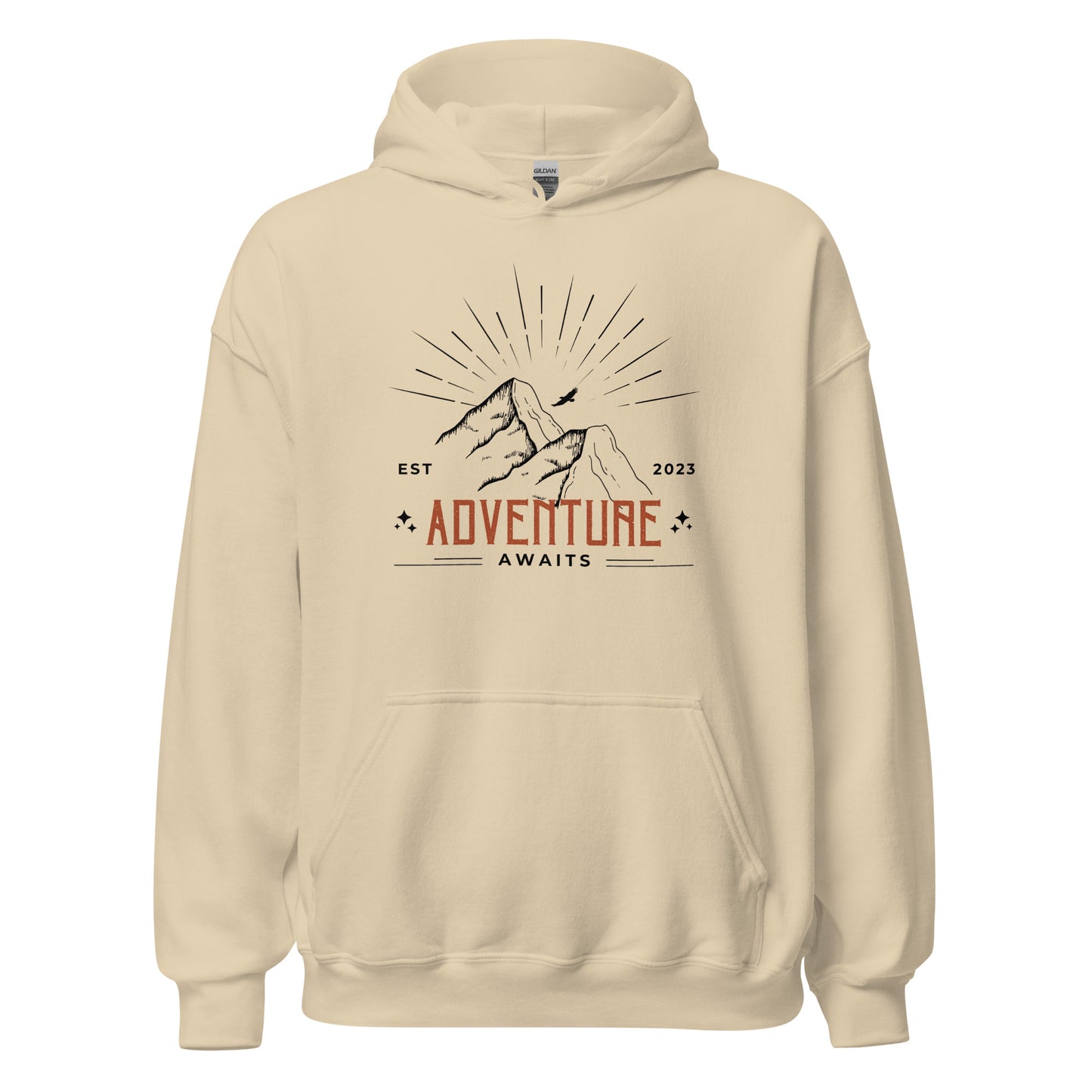 Adventure Awaits Mountain Tops Unisex Hoodie