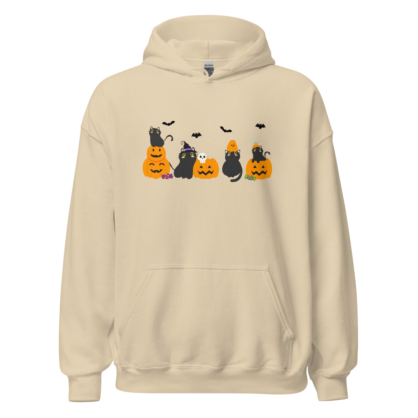 Halloween Pumpkin Cats Unisex Hoodie