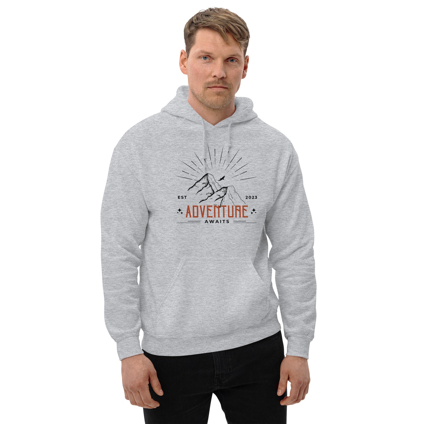 Adventure Awaits Mountain Tops Unisex Hoodie