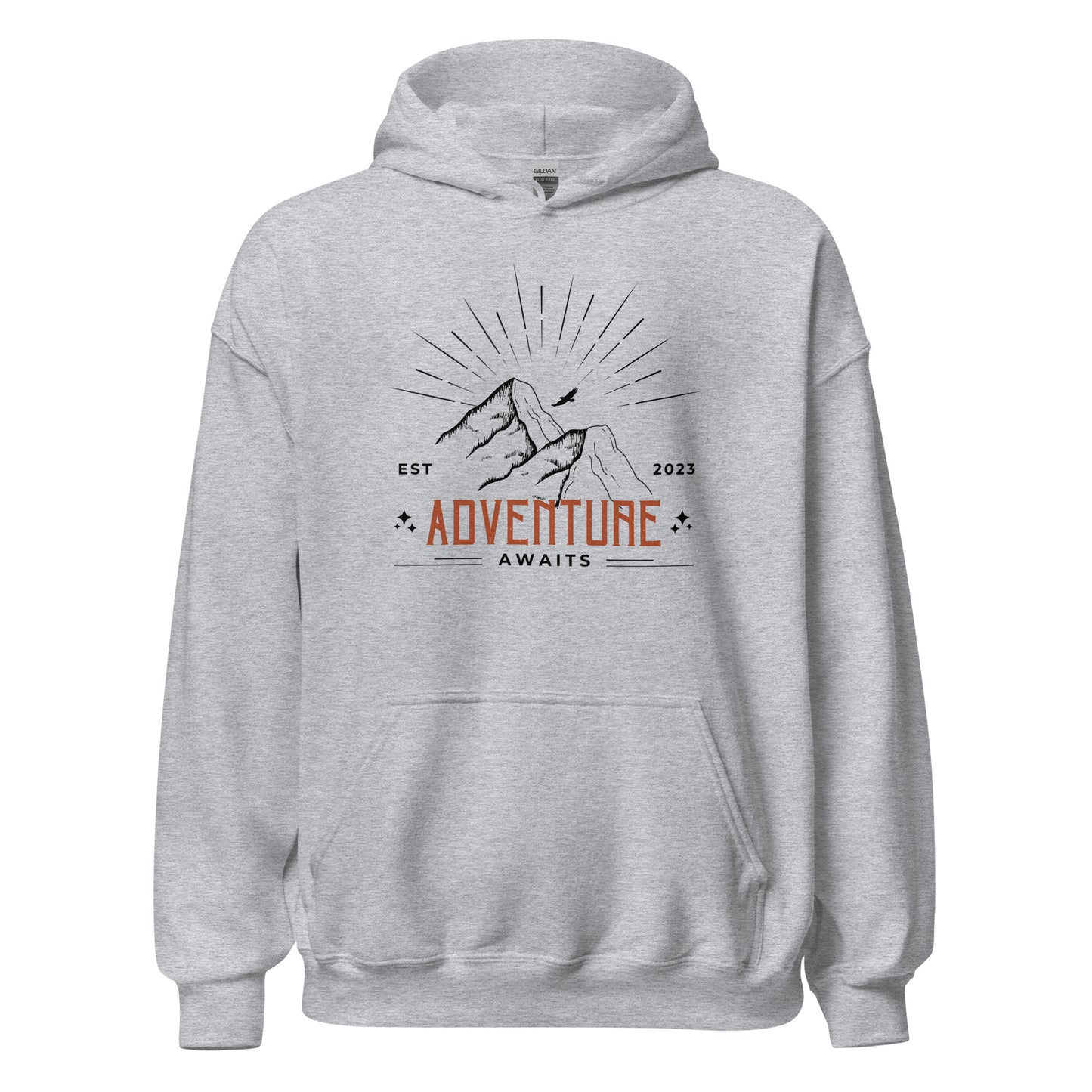 Adventure Awaits Mountain Tops Unisex Hoodie