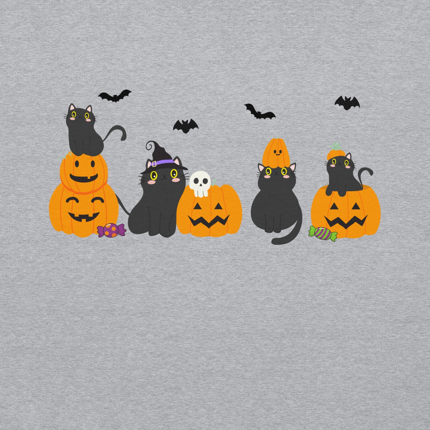 Halloween Pumpkin Cats Unisex Hoodie