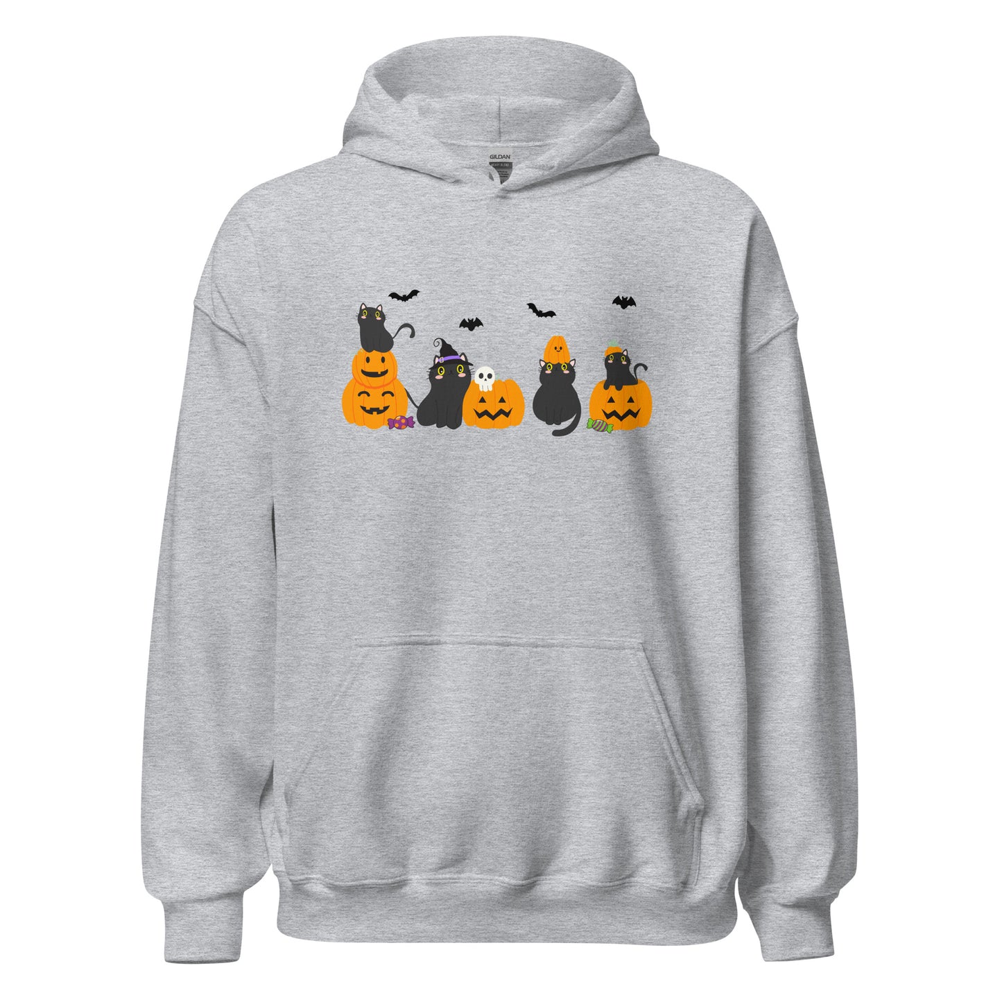 Halloween Pumpkin Cats Unisex Hoodie