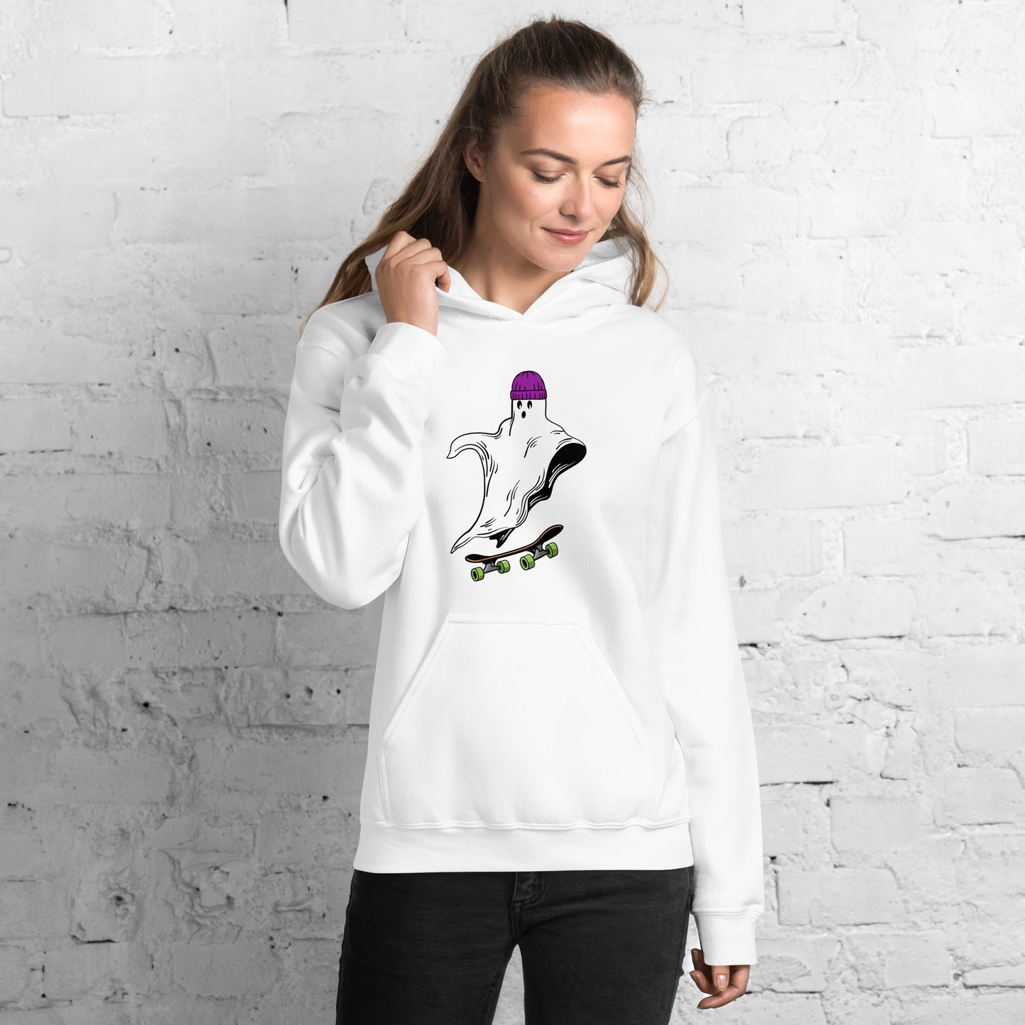 Skateboard Ghost Boo Unisex Hoodie