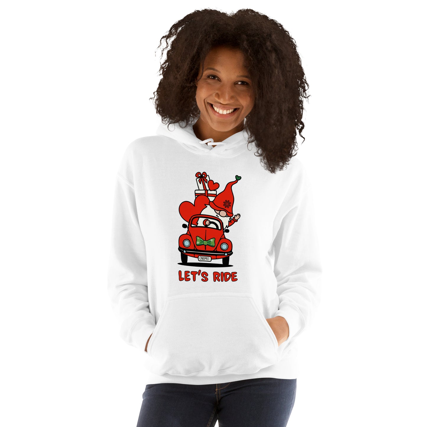 Christmas Gnome Let's Ride! Unisex Hoodie