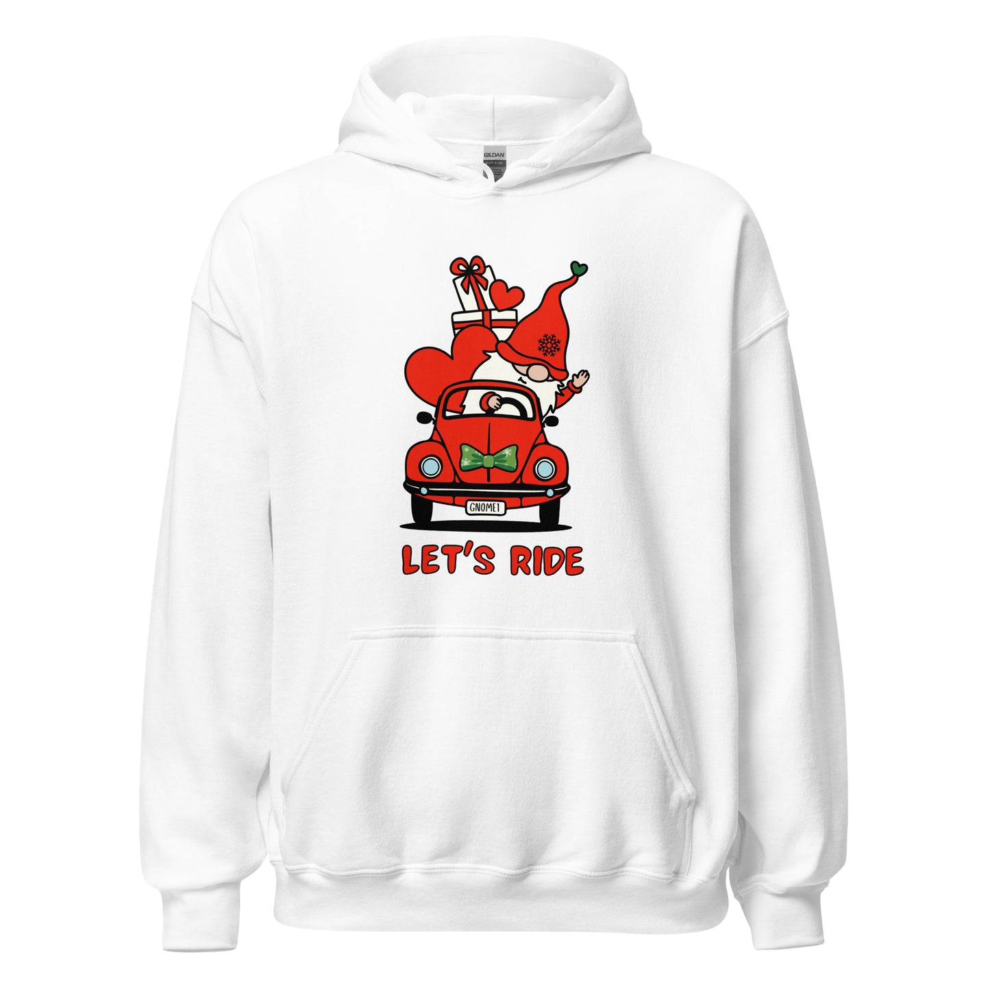 Christmas Gnome Let's Ride! Unisex Hoodie