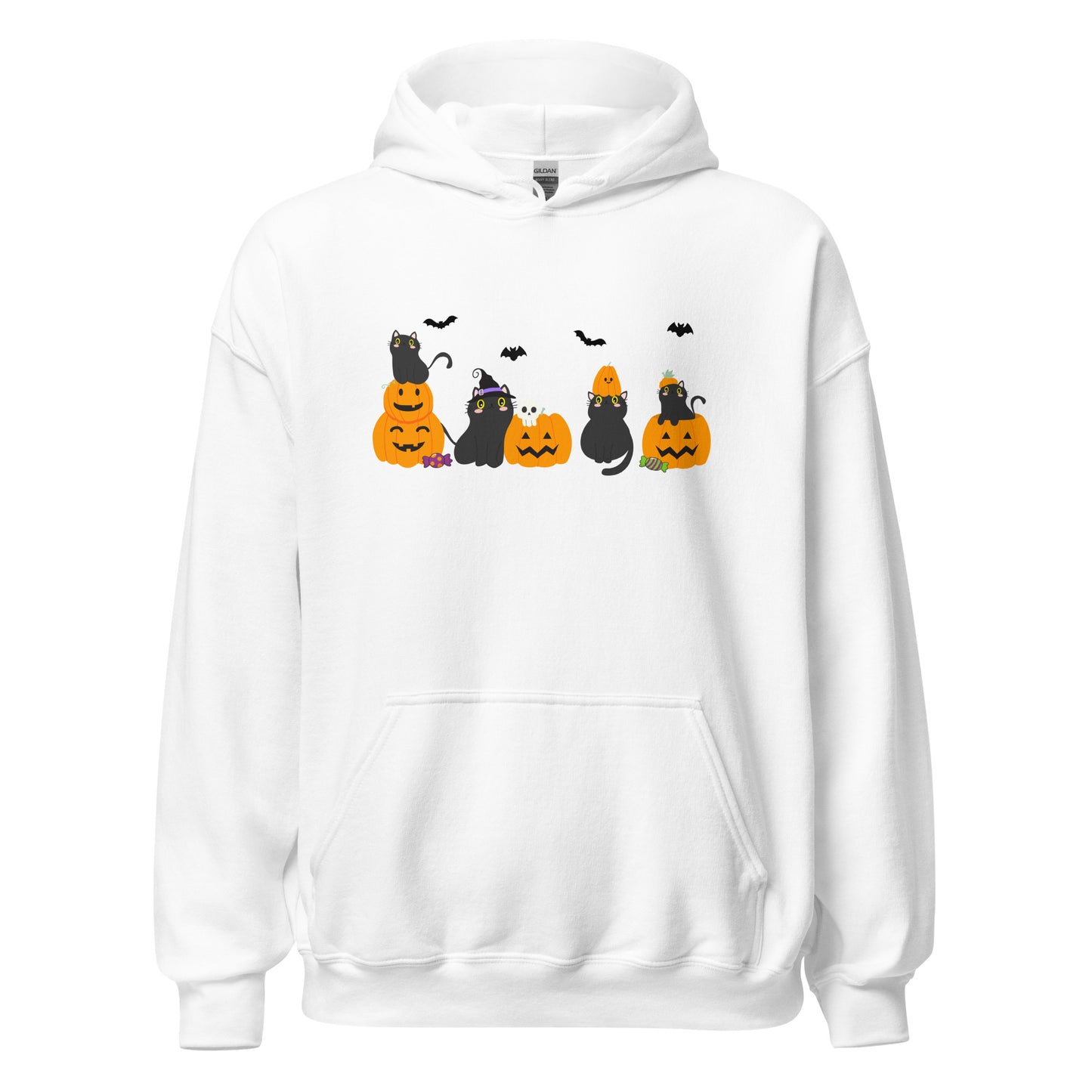 Halloween Pumpkin Cats Unisex Hoodie