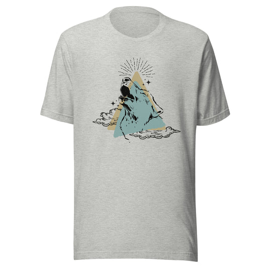 Abstract Layered Howling Wolf Unisex t-shirt