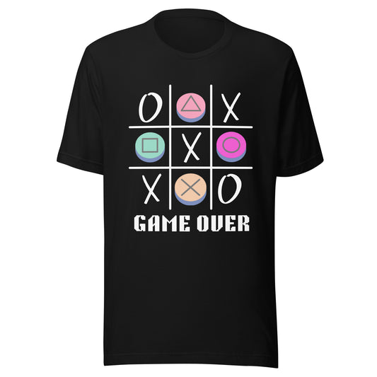 Game Over tic tac toe Unisex t-shirt