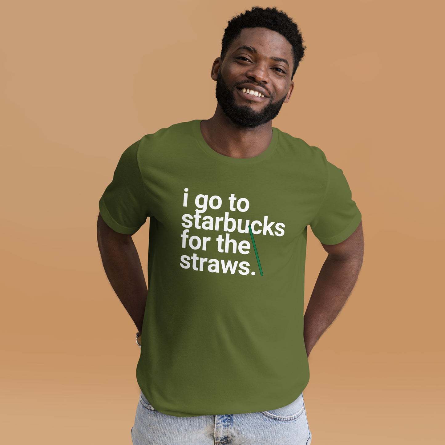 I go to Starbucks for the STRAWS Unisex t-shirt