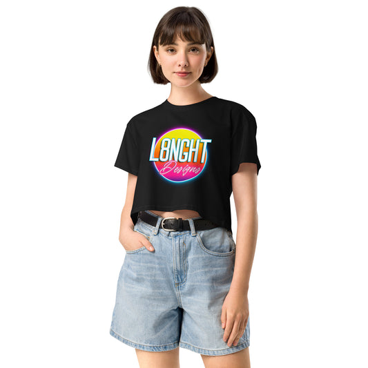 L8NGHT 3D neon logo Women’s crop top