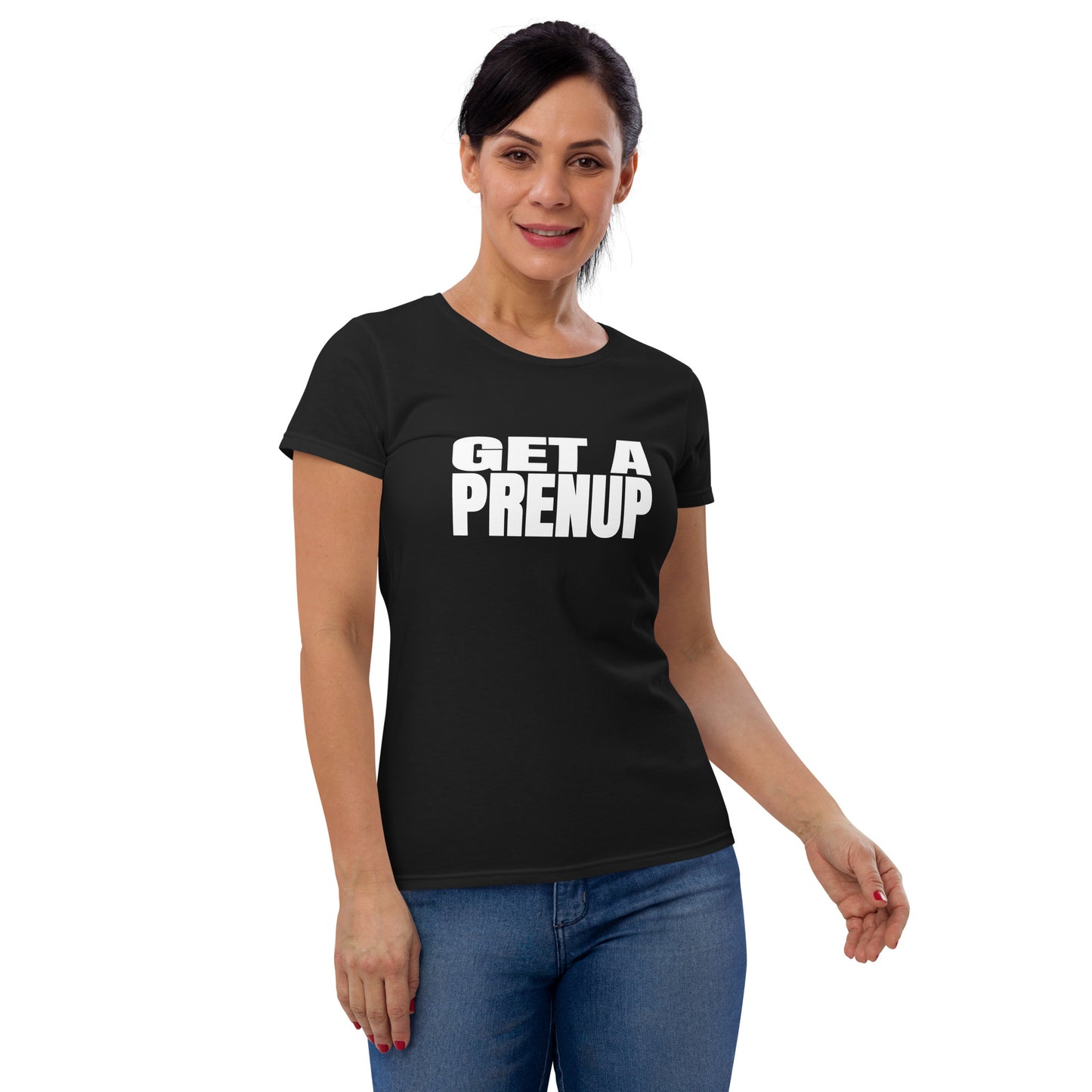 GET A PRENUP Women's short sleeve t-shirt