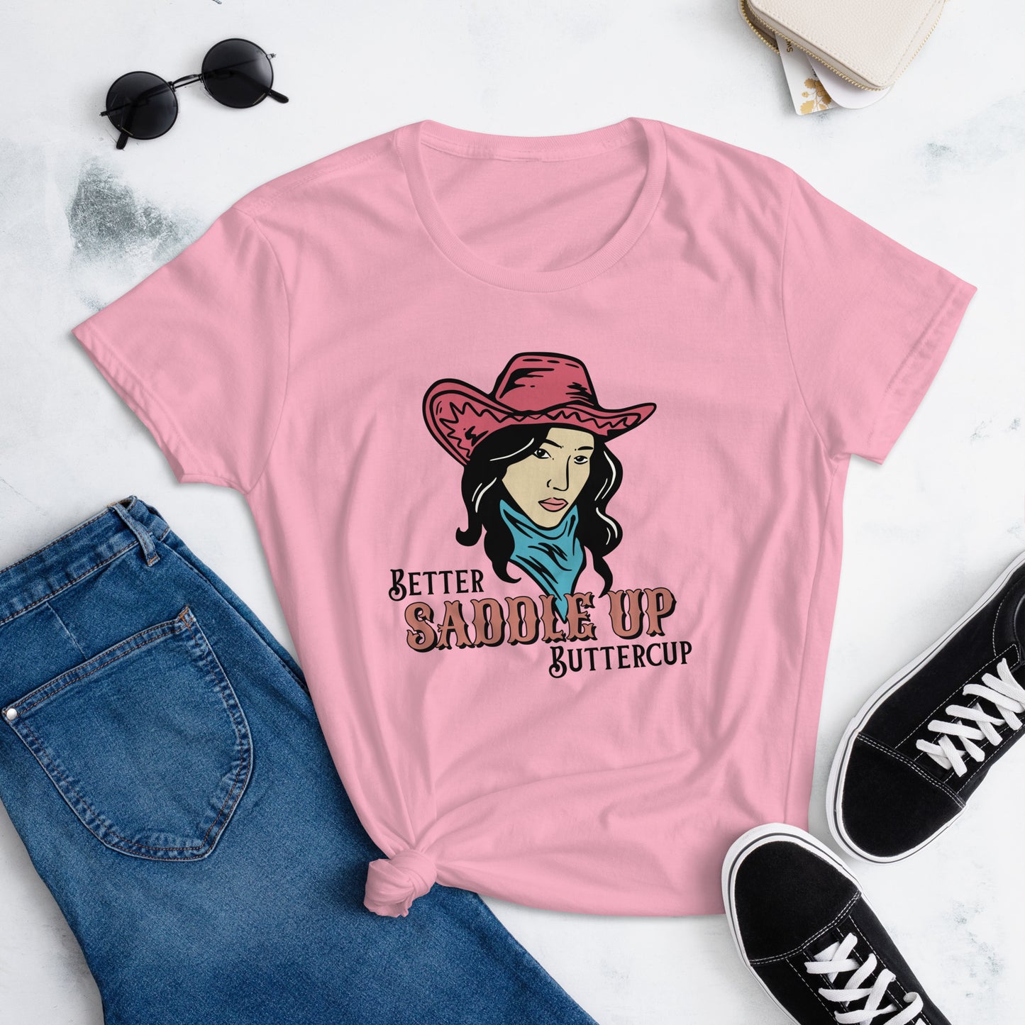 Better SADDLE UP Buttercup Women's short sleeve t-shirt