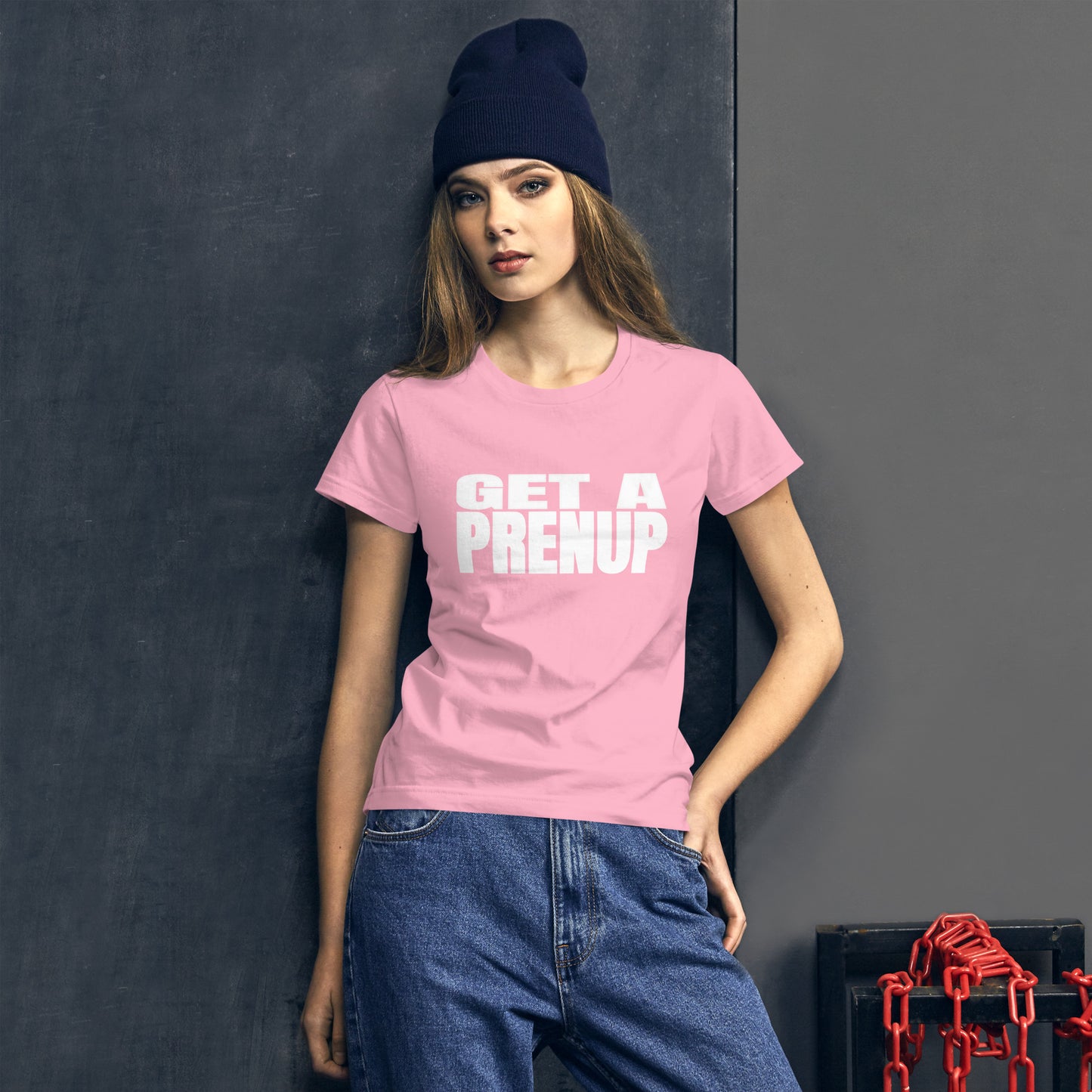 GET A PRENUP Women's short sleeve t-shirt