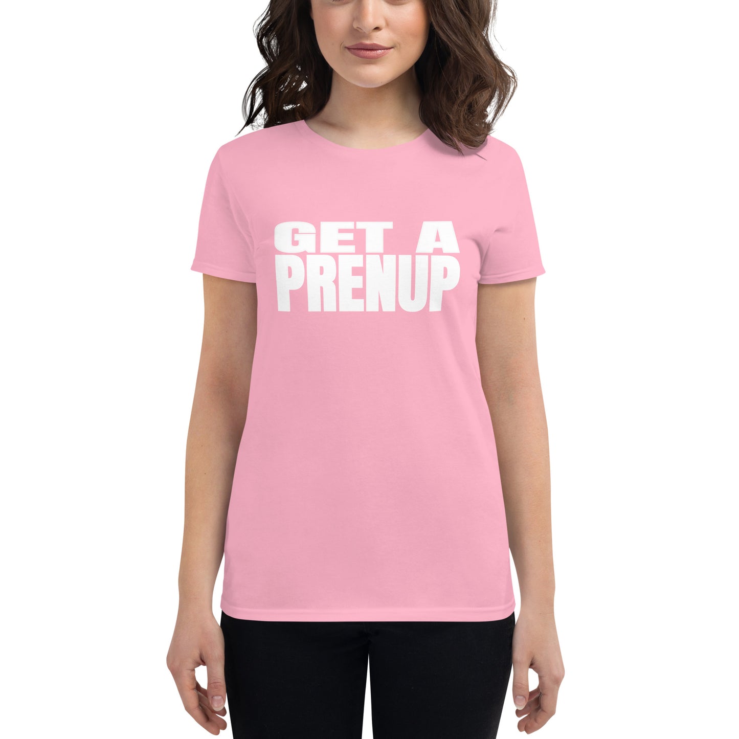 GET A PRENUP Women's short sleeve t-shirt