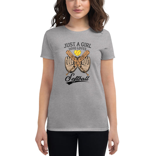 Just a girl who LOVES softball Women's short sleeve t-shirt