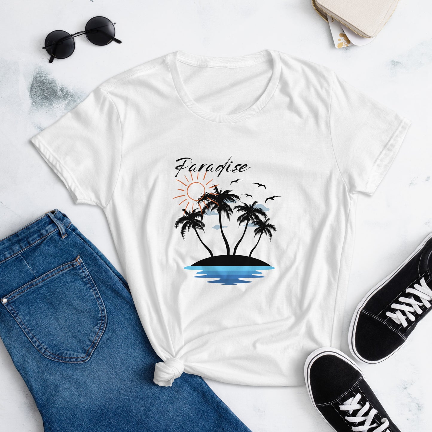 Paradise Beach Awaits Women's short sleeve t-shirt