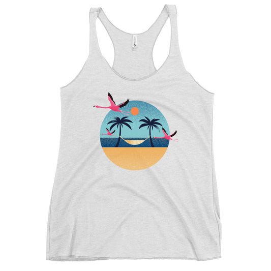 Flamingo Beach Women's Racerback Tank