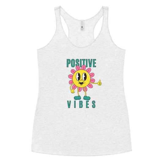 Positive Vibes Sunflower Women's Racerback Tank