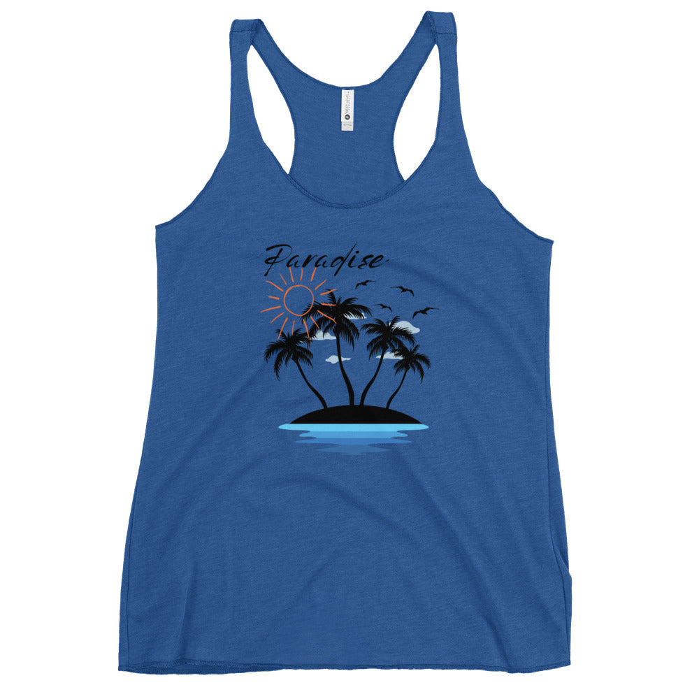 Paradise Beach Awaits Women's Racerback Tank