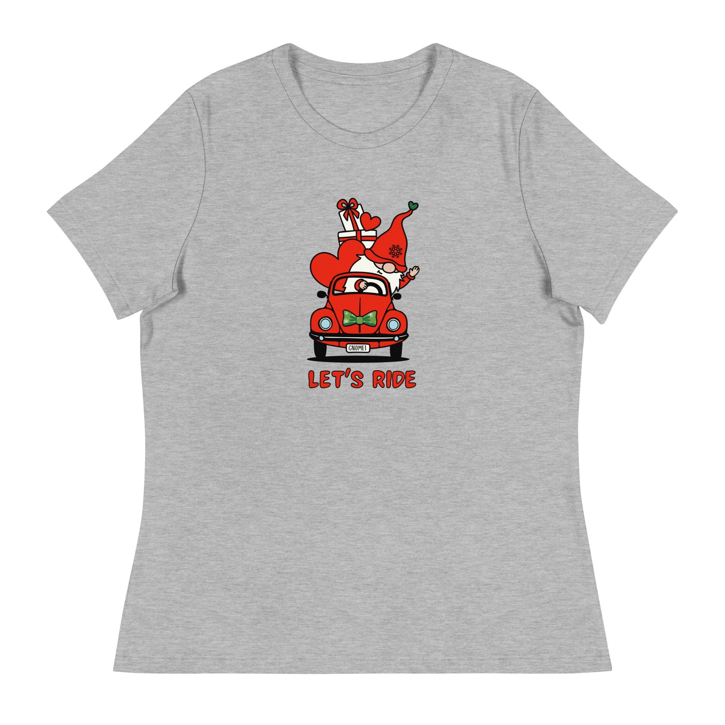 Christmas Gnome Let's Ride! Women's Relaxed T-Shirt