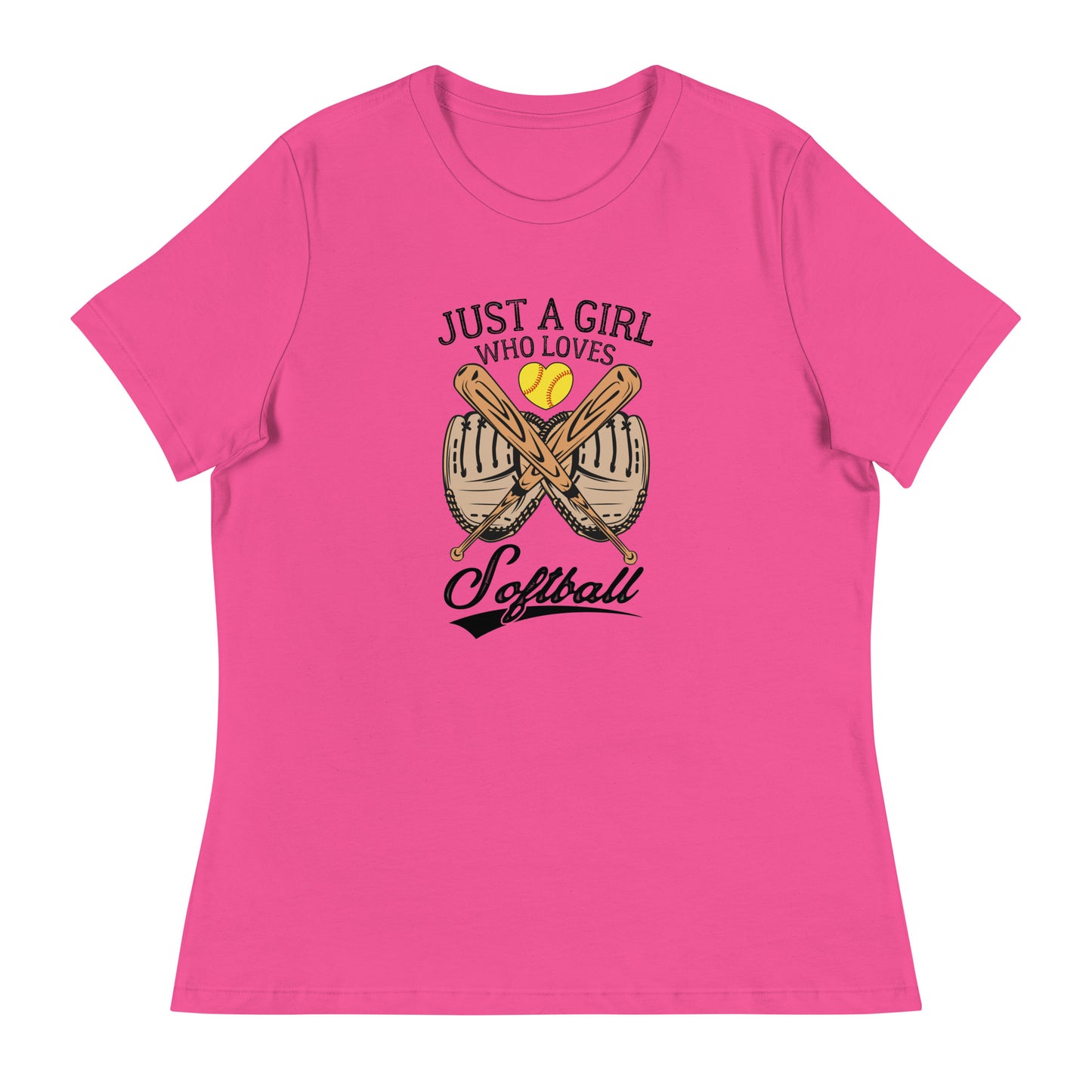 Just a girl who LOVES softball Women's Relaxed T-Shirt