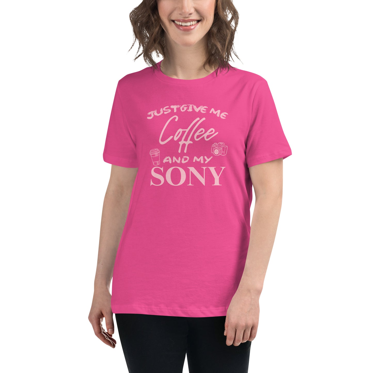 Just give me coffee and my Sony Women's Relaxed T-Shirt