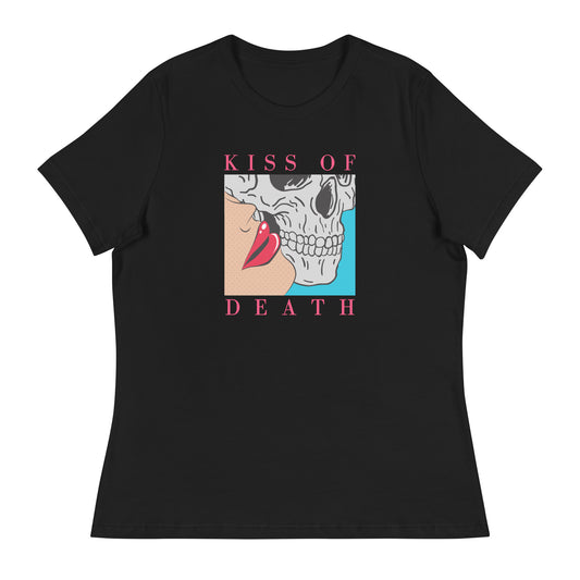 Kiss of Death pop art Women's Relaxed T-Shirt