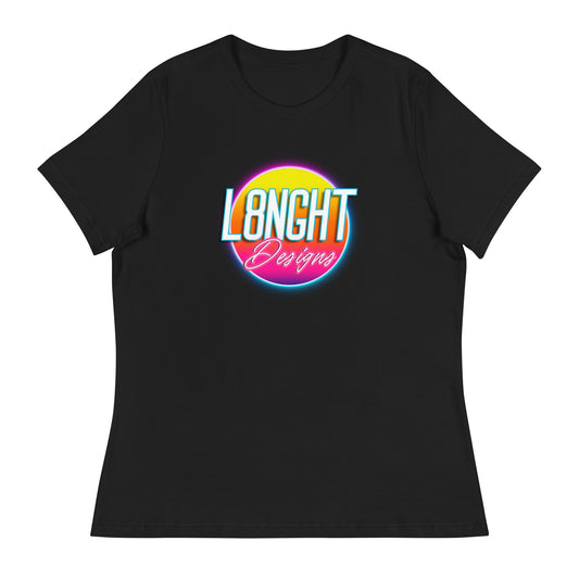 L8NGHT 3D neon logo Women's Relaxed T-Shirt