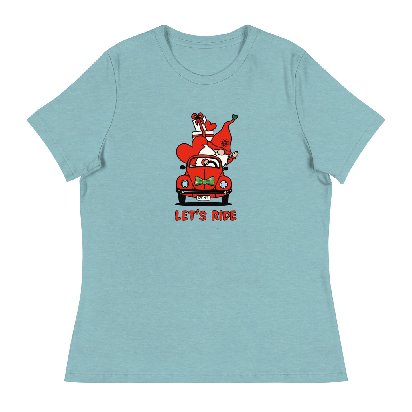 Christmas Gnome Let's Ride! Women's Relaxed T-Shirt